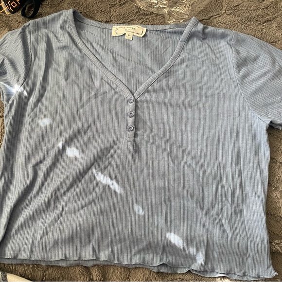 NWOT Light Blue/indigo Crop-top - Picture 1 of 2